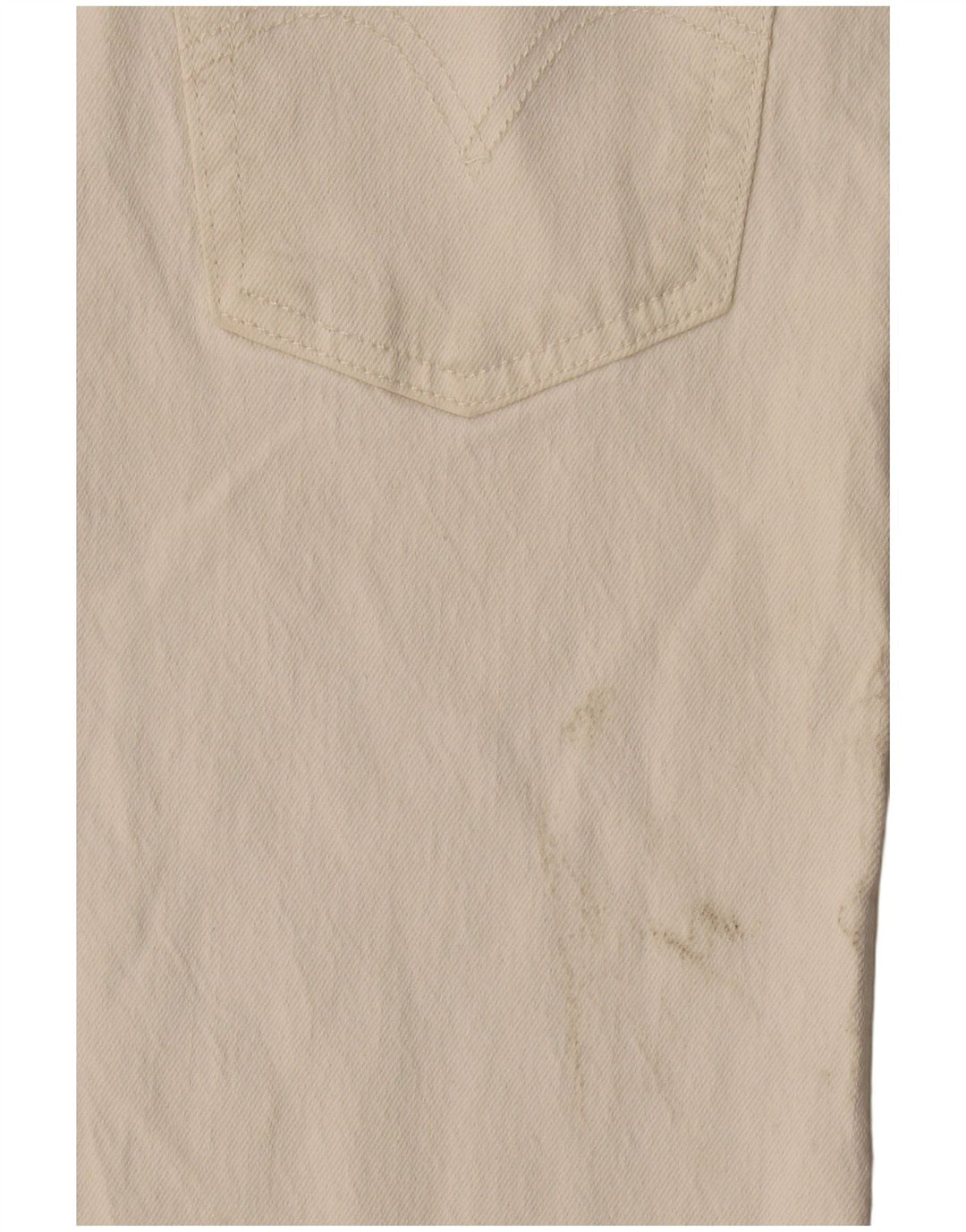 Calça Jeans Levis Feminina 501 Straight W29 L28 Off White Algodão
