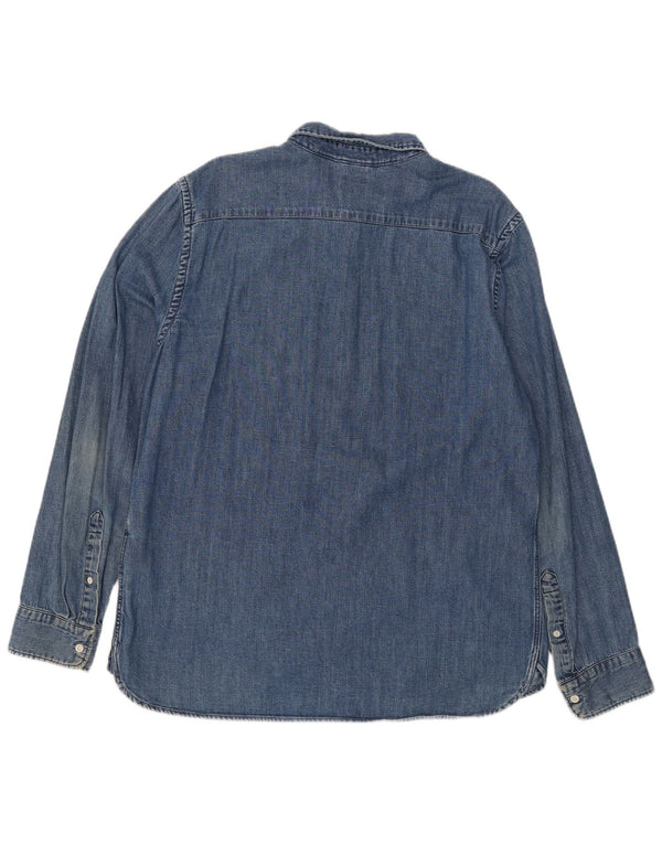 Camisa jeans masculina Levi's XL azul algodão
