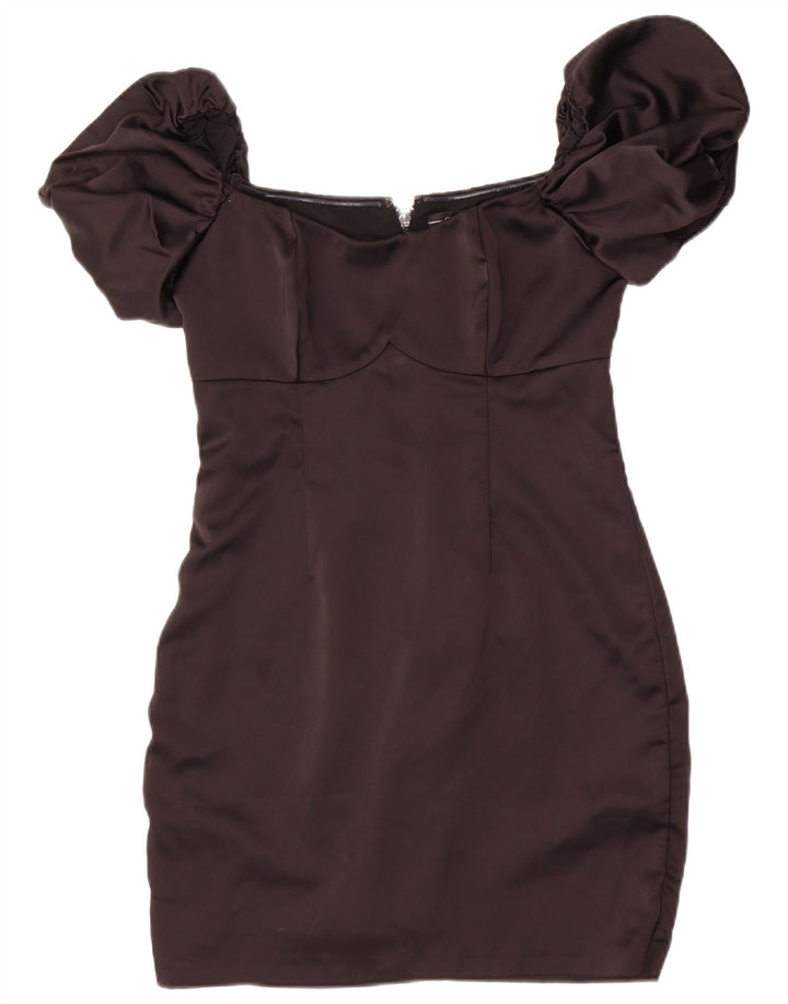 Guess Vestido Bodycon Feminino Sem Ombro Reino Unido 8 Pequeno Poliéster Preto