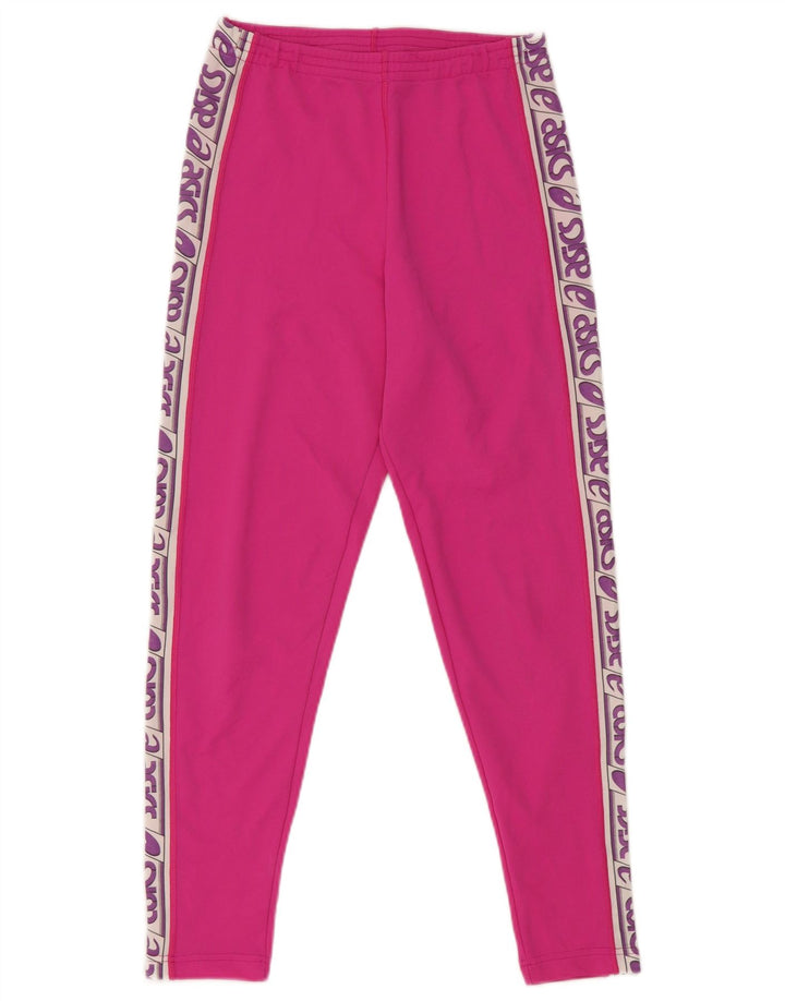 Calça feminina Asics Graphic Tracksuit UK 12 Medium Pink Colourblock
