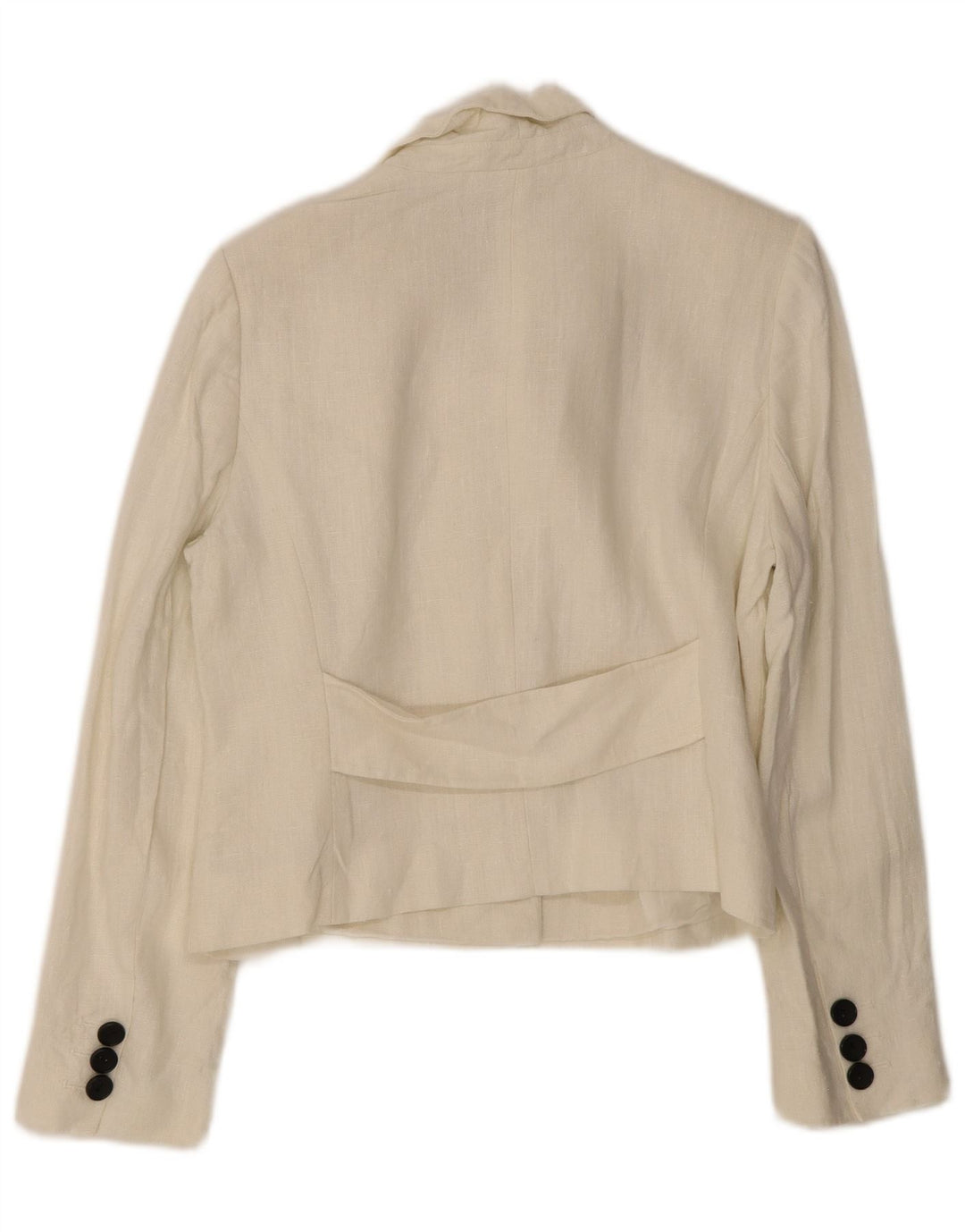 Jaqueta blazer feminina de 3 botões Hobbs Reino Unido 14 grande linho branco