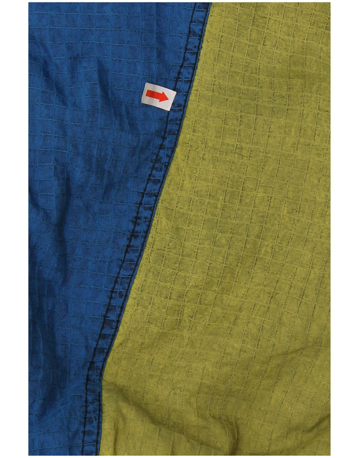 Macacão de esqui masculino vintage com capuz IT 52 grande azul colorblock poliamida