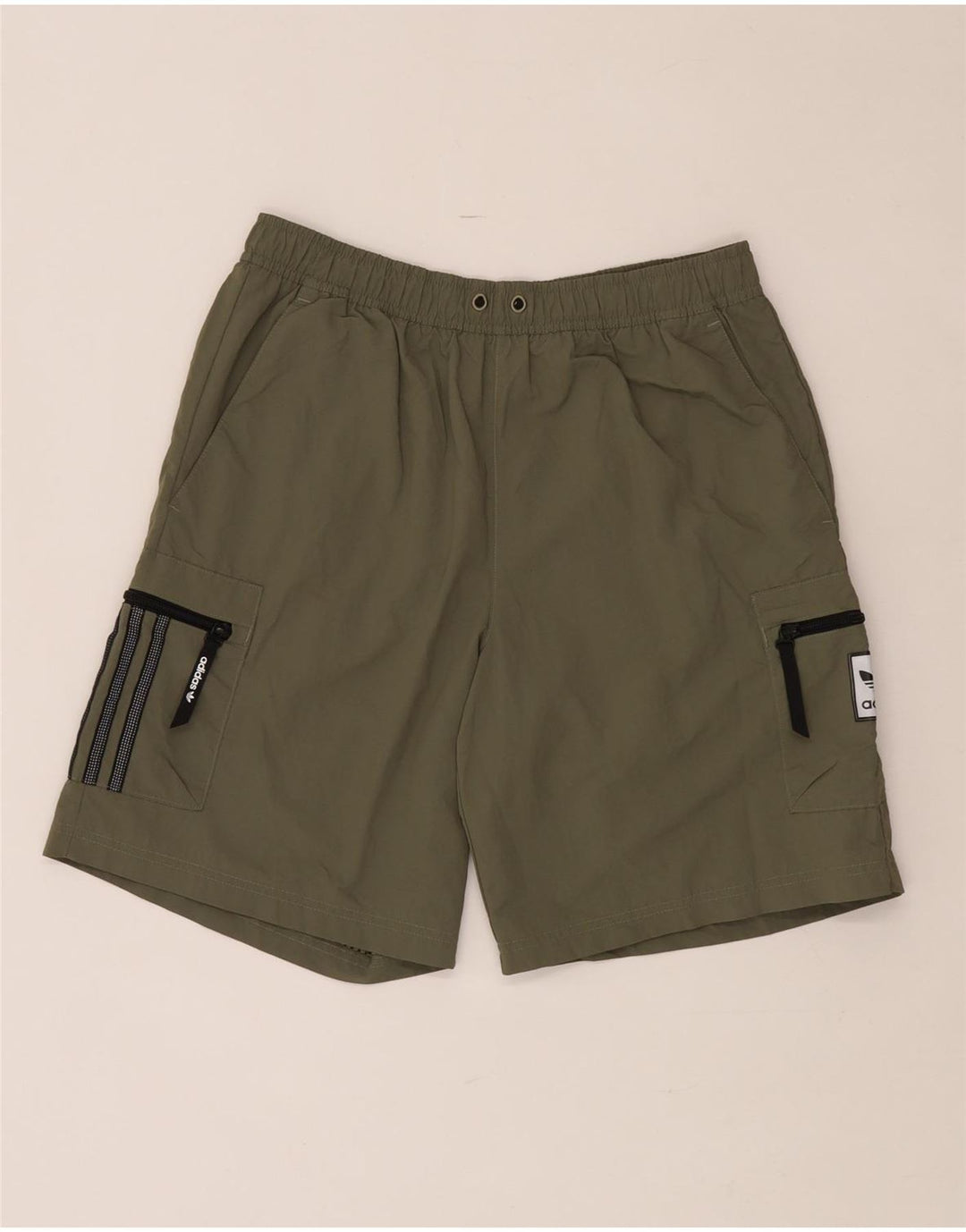 Adidas Mens Sport Shorts Médio Cáqui Nylon