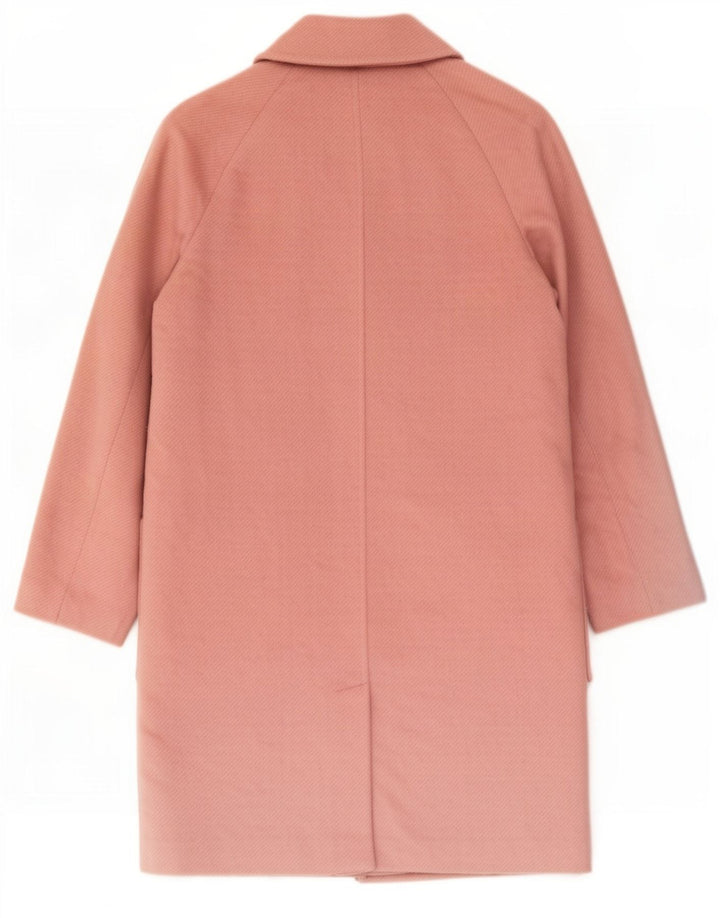 Casaco feminino oversized com peito duplo da Marks & Spencer Reino Unido 10 pequeno rosa
