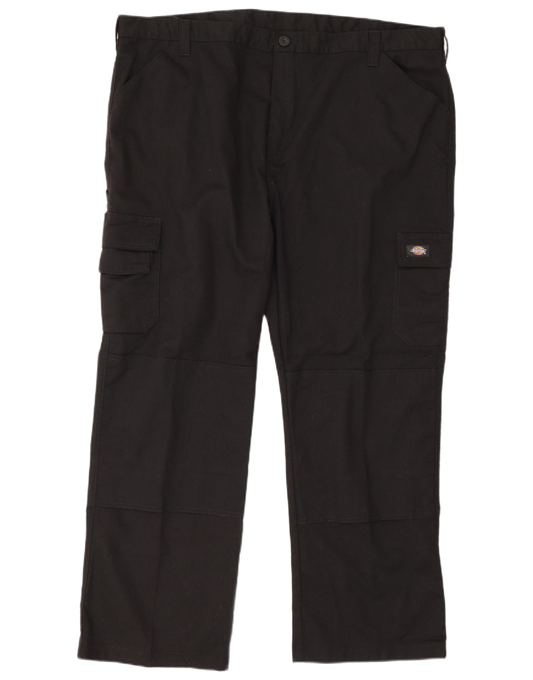 Calças cargo retas masculinas Dickies W46 L30 poliéster preto
