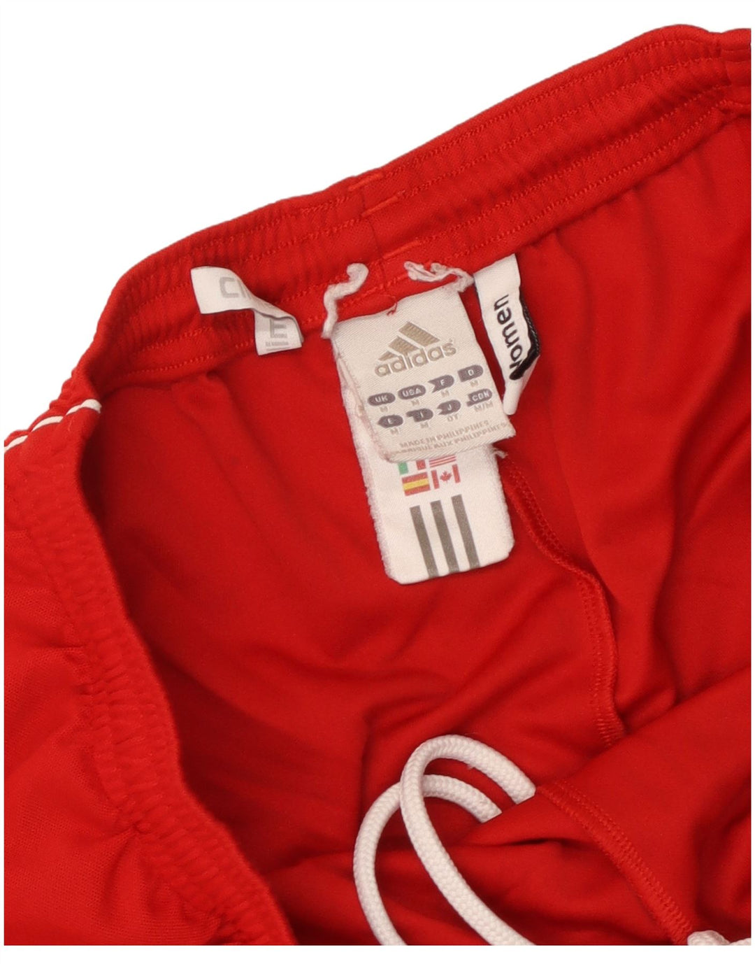 ADIDAS Womens Climalite Sport Shorts UK 14 Médio Poliéster Vermelho