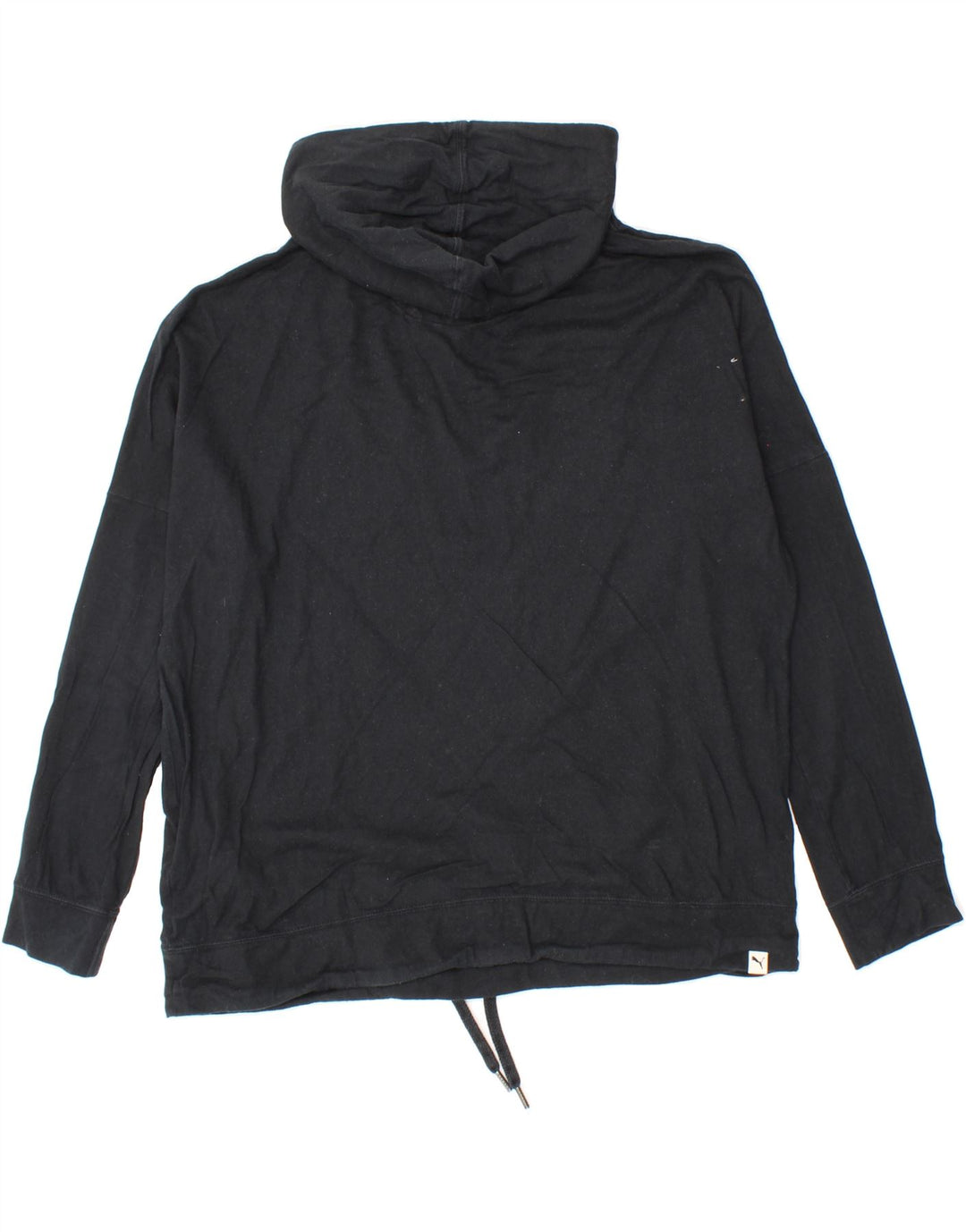 PUMA Womens Oversized Hoodie Jumper UK 16 Large  Black Cotton Vintage Puma and Second-Hand Puma from Messina Hembry 