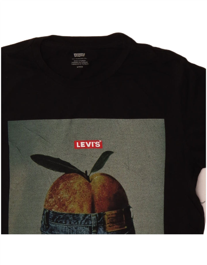 Camiseta gráfica masculina LEVI'S top pequeno algodão preto
