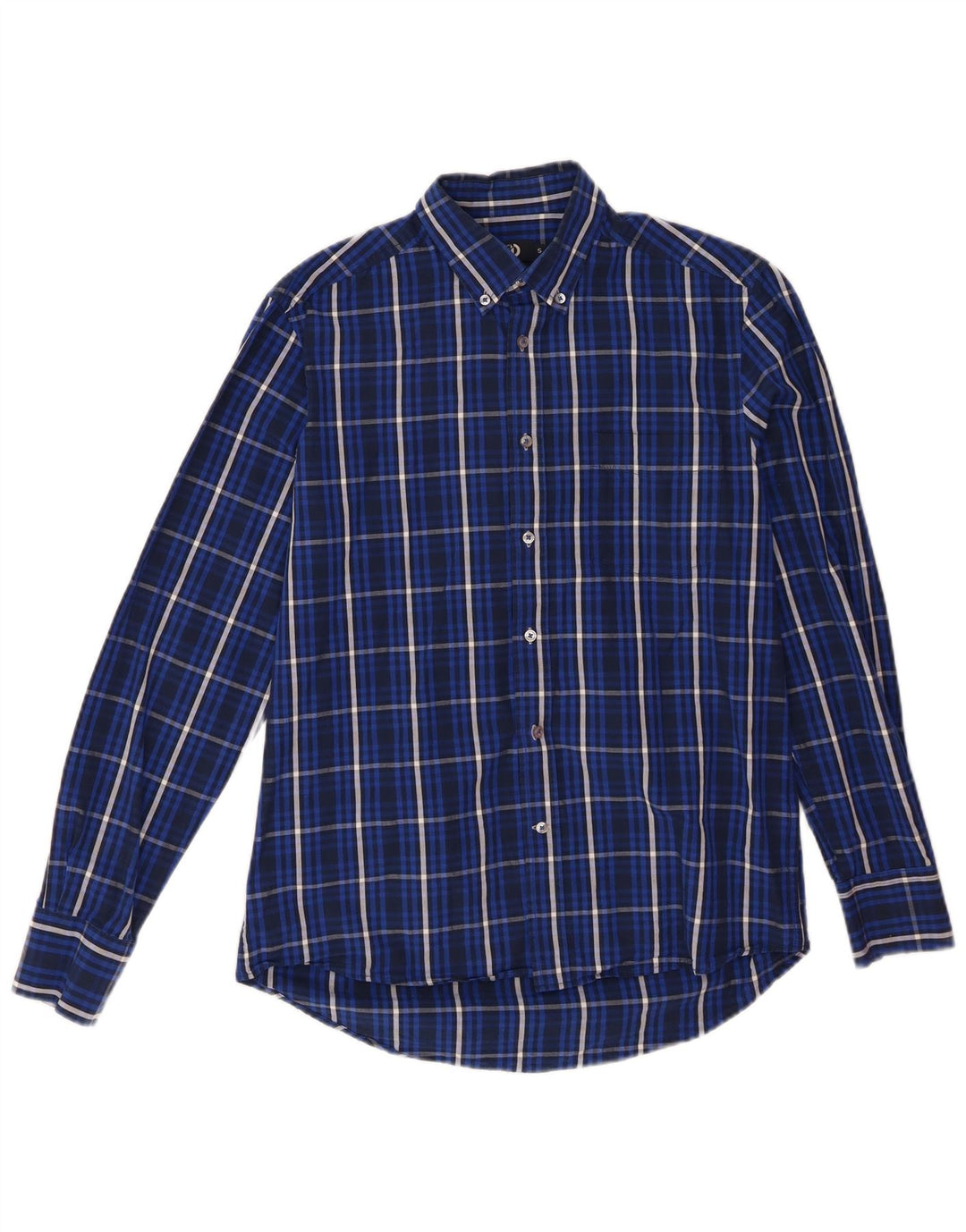 Camisa masculina DACK'S Regular Fit pequena de algodão xadrez azul