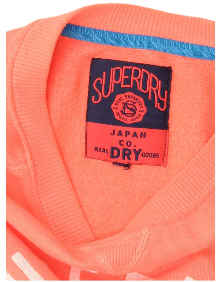 Suéter gráfico feminino SUPERDRY UK 16 grande laranja