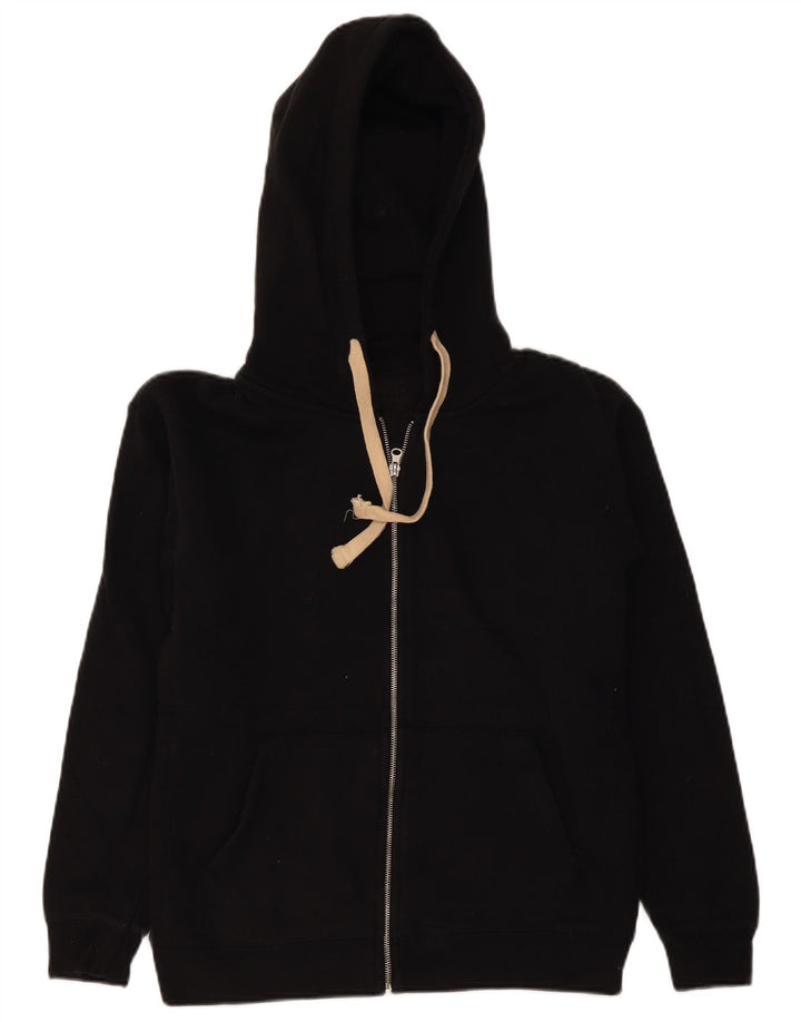 Zara Suéter masculino com capuz e zíper pequeno preto