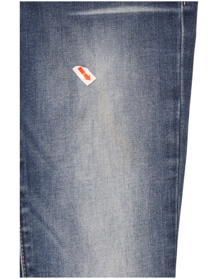BKE Jeans femininos longos queimados 9-10 anos W24 L28 algodão azul