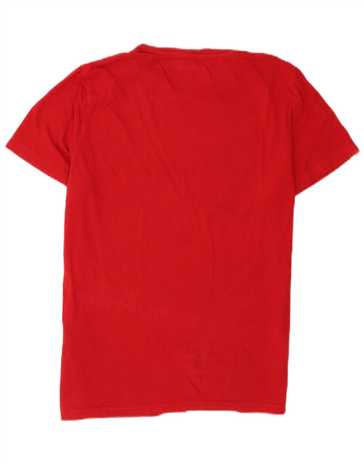 Camiseta masculina com estampa regular Jack & Jones, grande, algodão vermelho