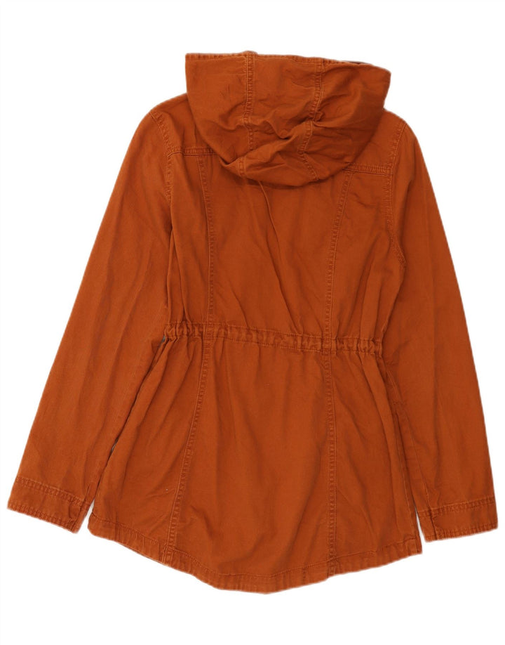 Jaqueta parka feminina Mossimo com capuz Reino Unido 10 algodão marrom pequeno