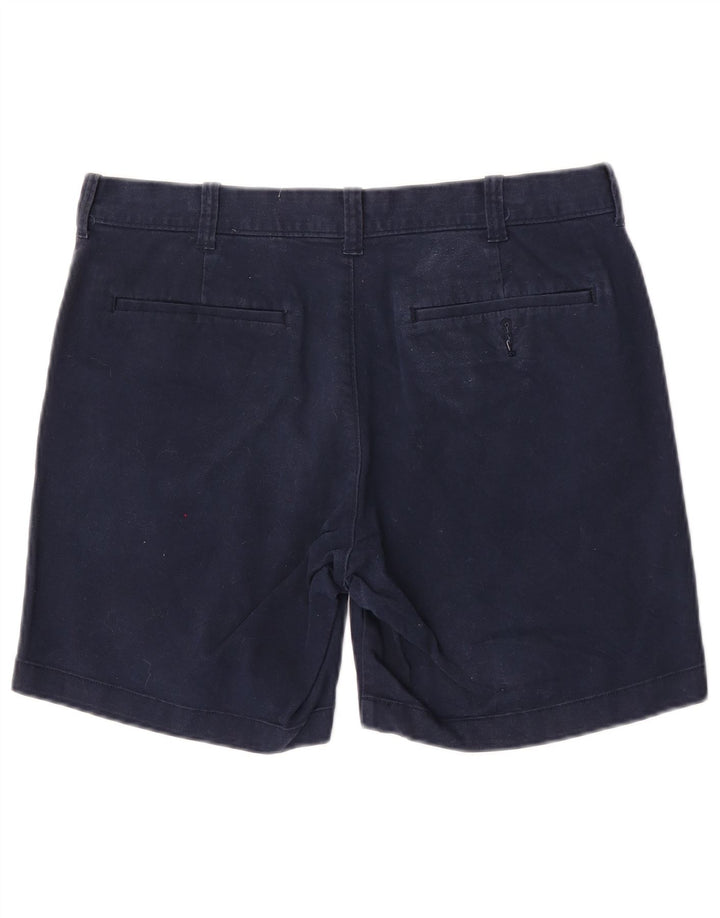 J. Crew Mens Flex Regular Fit Chino Shorts W33 Médio Azul Marinho Algodão
