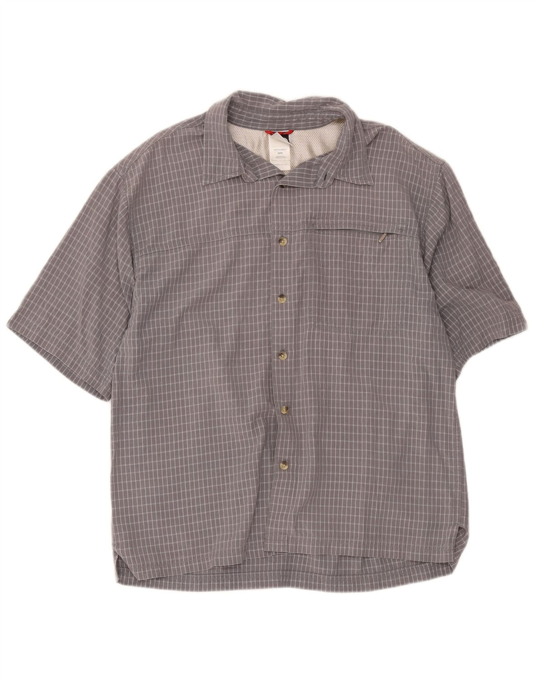 Camisa masculina de manga curta The North Face cinza médio xadrez modal
