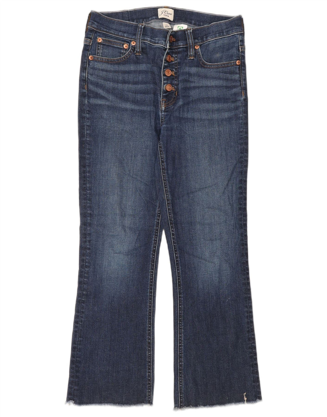 J. CREW Billie Demi Crop Bootcut Jeans Feminino W26 L25 Azul