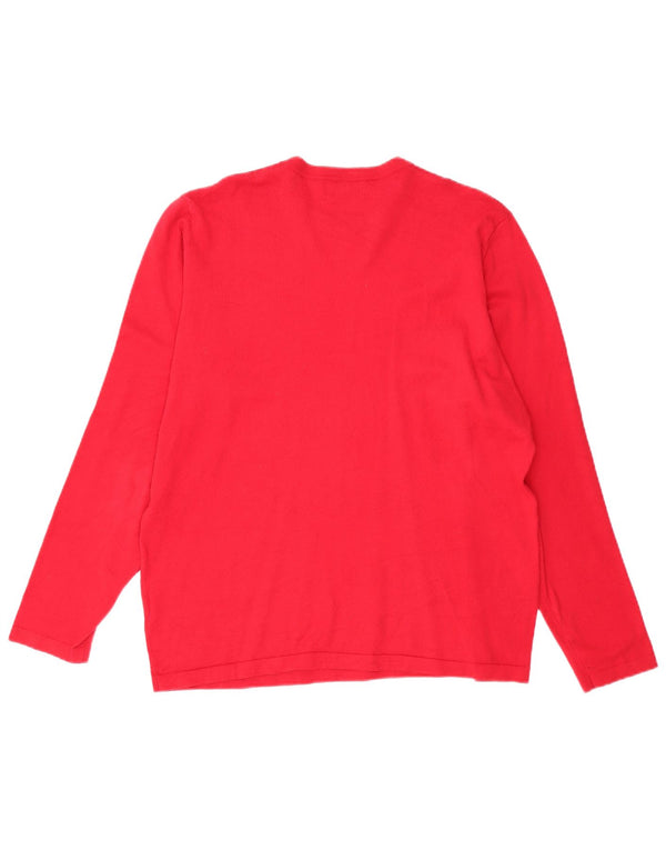 ZARA Mens Top Manga Longa XL Vermelho