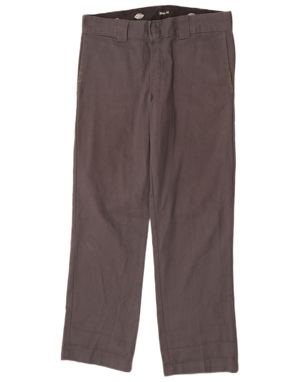 Calças Dickies Mens Slim Fit Chino W32 L32 Cinza Poliéster