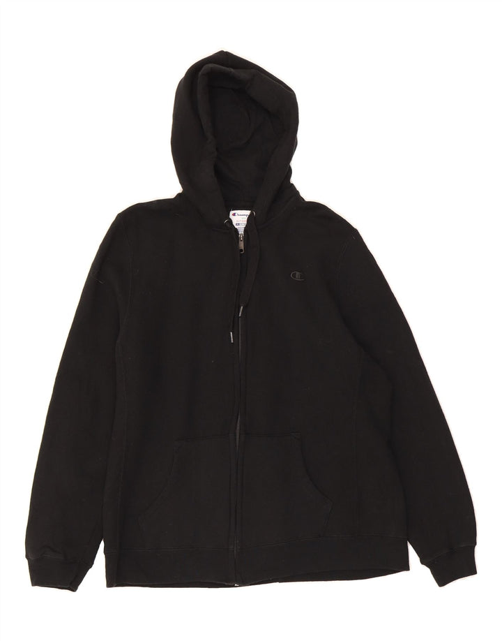 CHAMPION Womens Zip Hoodie Sweater UK 18 XL Black Cotton Vintage Champion and Second-Hand Champion from Messina Hembry 