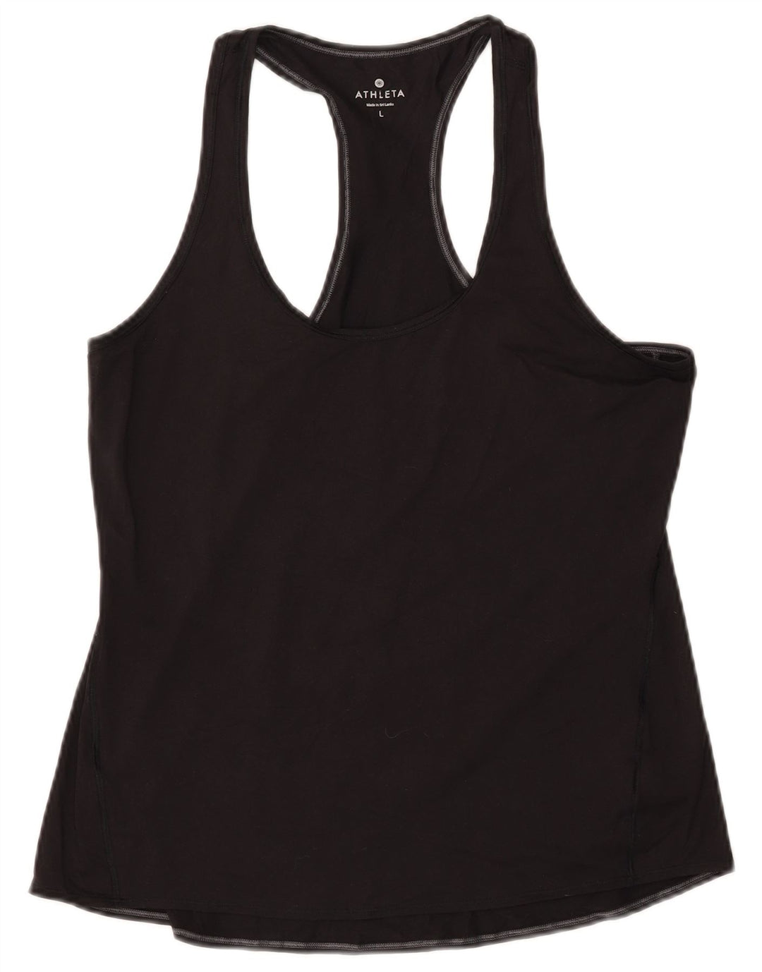 Colete feminino ATHLETA UK 14 grande poliéster preto
