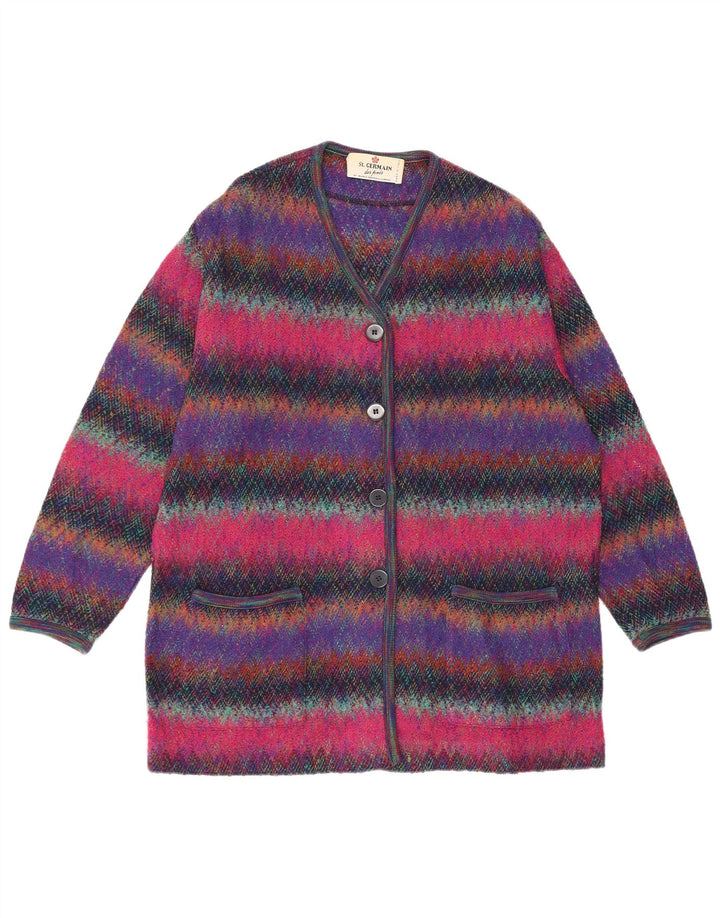 ST. Suéter cardigã feminino longline GERMAIN IT 44 médio multicolorido