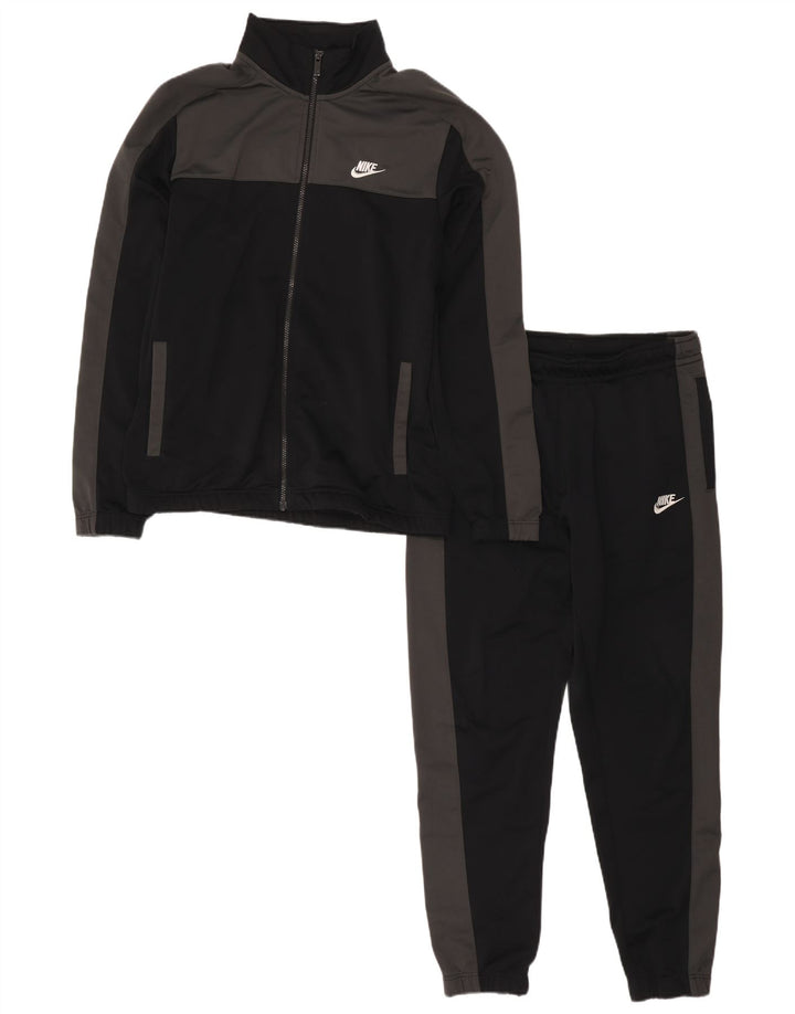 Nike masculino completo agasalho médio preto colorblock