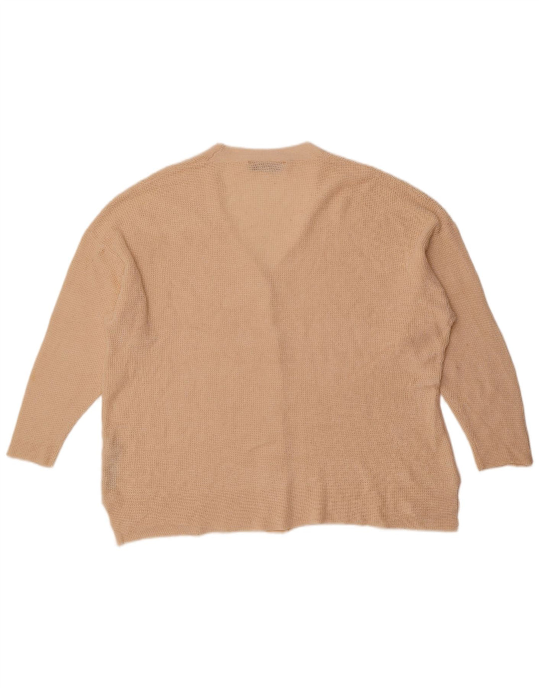 Suéter cardigã feminino Zara manga 3/4 oversized Reino Unido 14 médio off white
