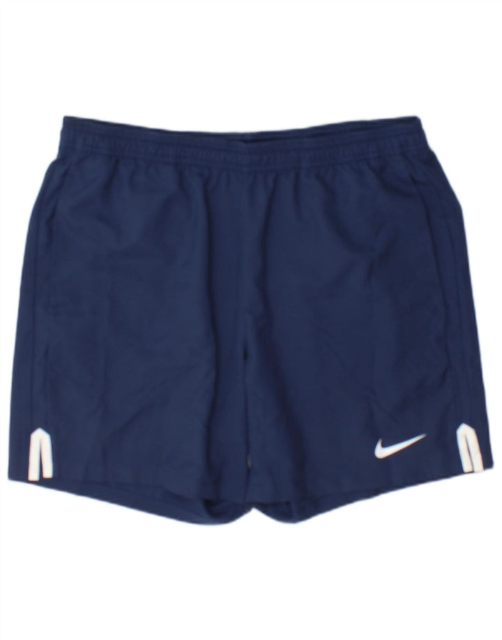 Shorts esportivos masculinos Nike Dri Fit grandes azul marinho