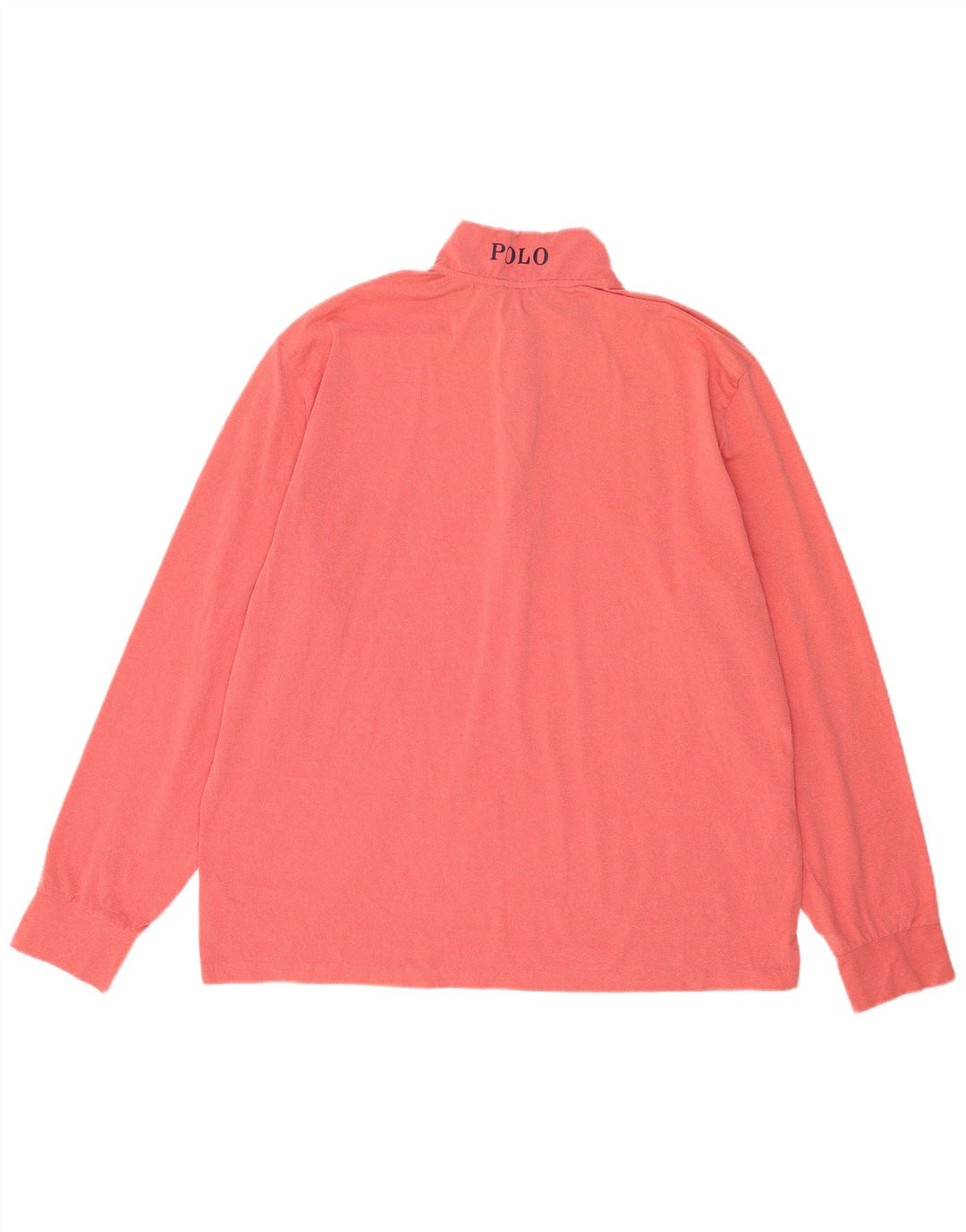 Pulôver masculino Polo Ralph Lauren com zíper e gola alta XL poliéster rosa