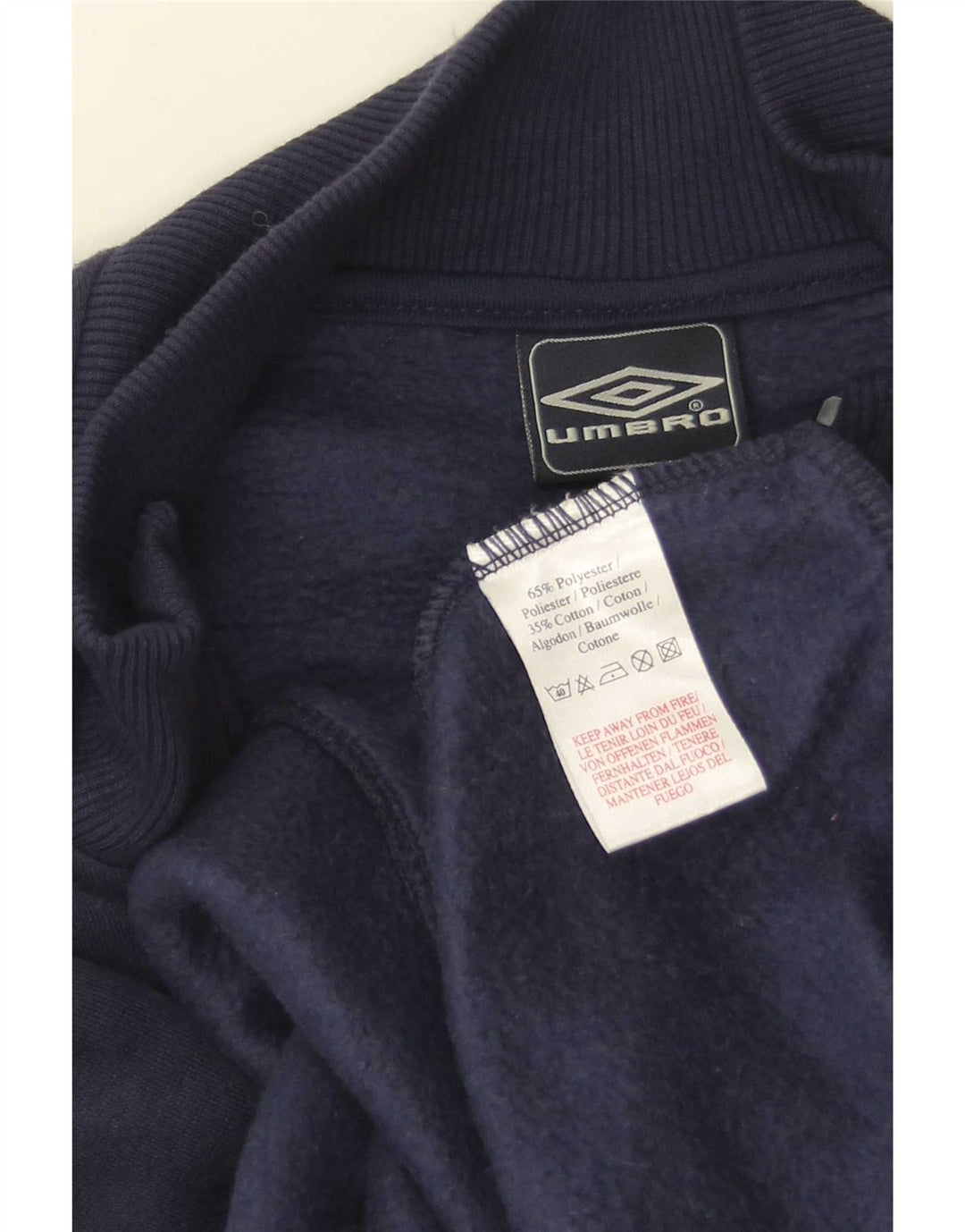 Jaqueta masculina de agasalho Umbro grande poliéster azul marinho