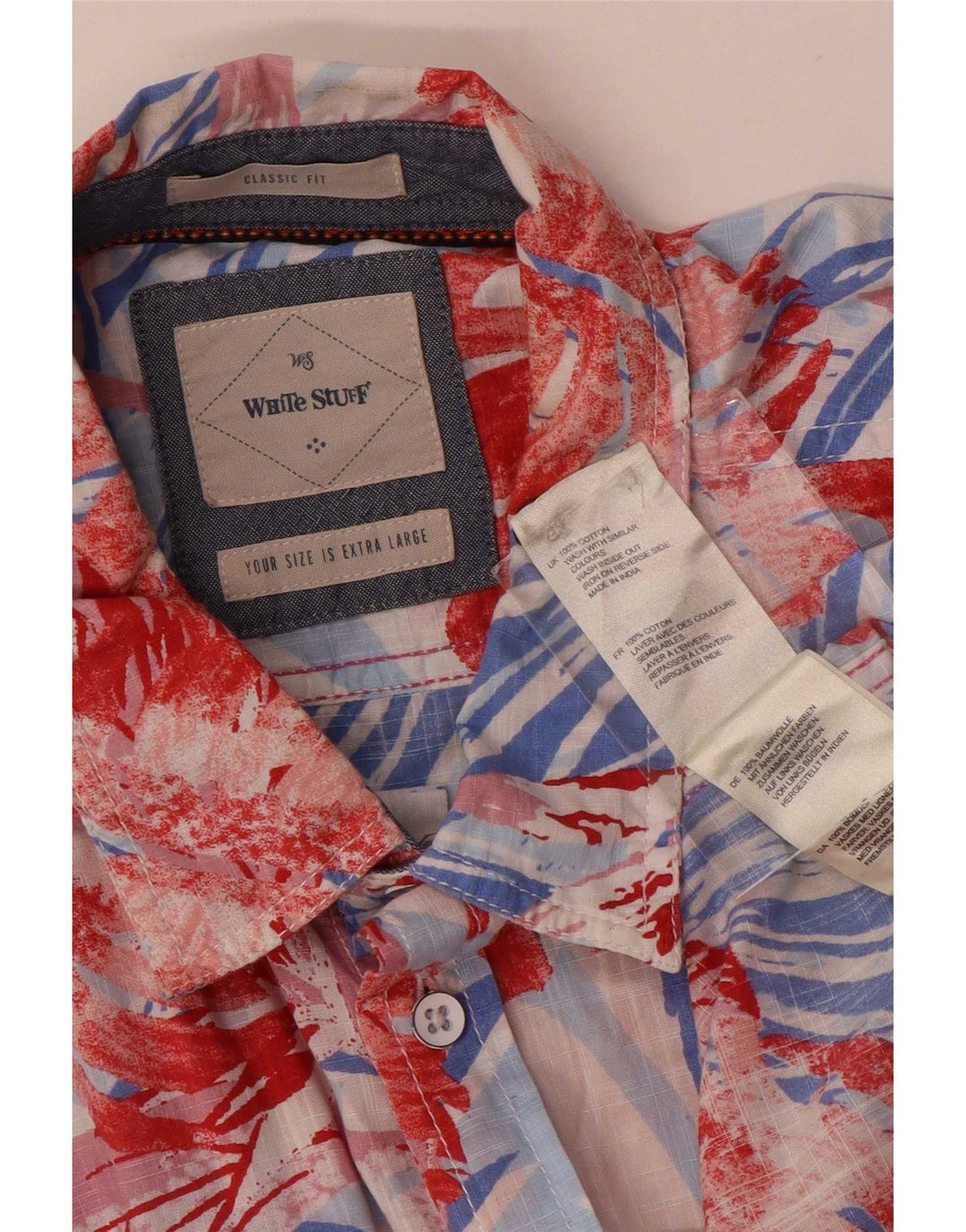 Camisa masculina de manga curta White Stuff XL multicolorida floral havaiana