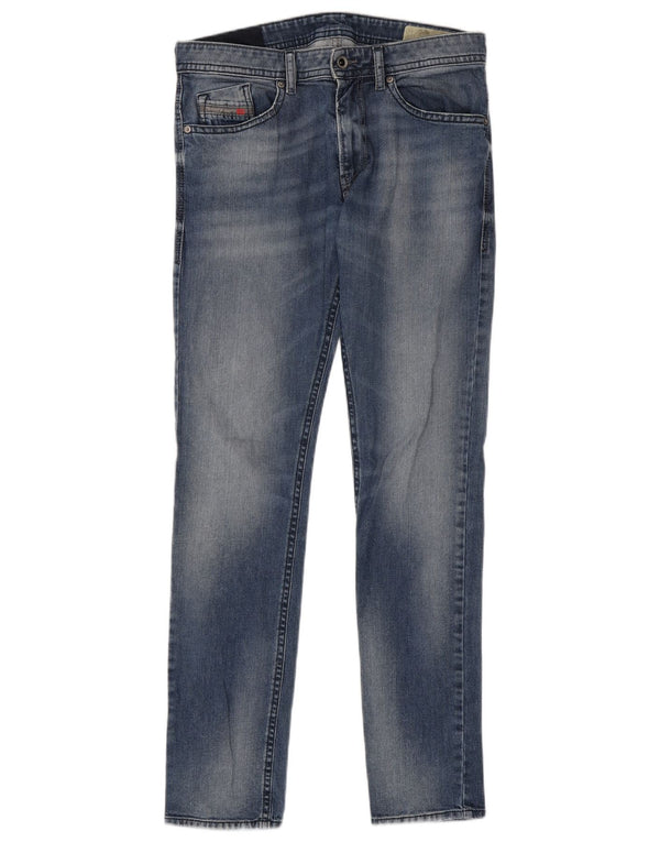 Diesel Mens Thommer Slim Skinny Jeans W32 L34 Azul Algodão
