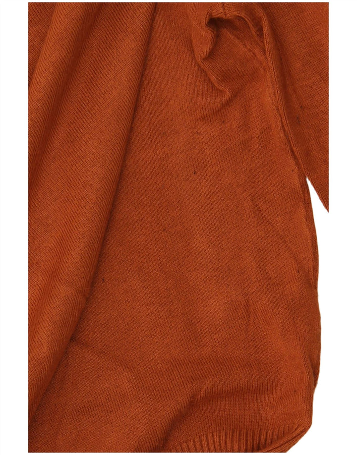 Suéter feminino Marks & Spencer com gola redonda e gola redonda, tamanho 8, marrom pequeno