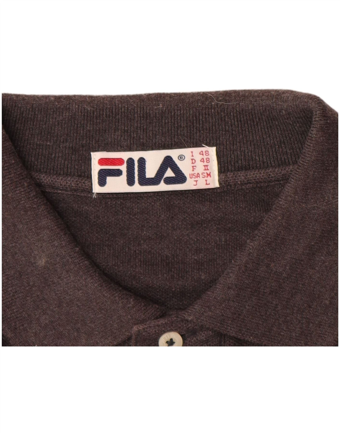 Camisa polo masculina FILA IT 48 algodão marrom médio