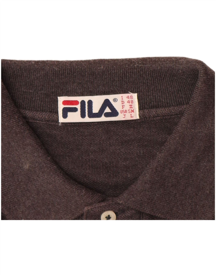 Camisa polo masculina FILA IT 48 algodão marrom médio
