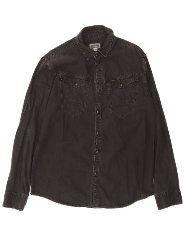 Camisa jeans masculina G-Star XL algodão preto