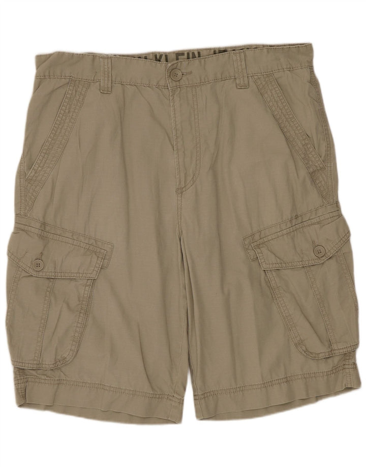 Shorts cargo masculino Calvin Klein W34 grande algodão bege