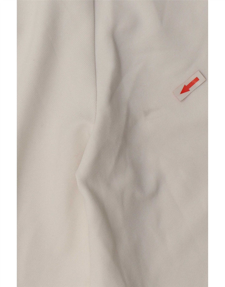 Zara Bermuda feminina pequena W26 poliéster branco