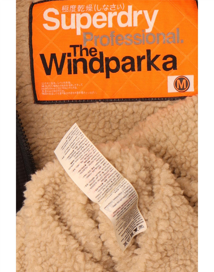 Jaqueta Superdry Feminina The windparka Hooded Parka UK 14 Médio Preto