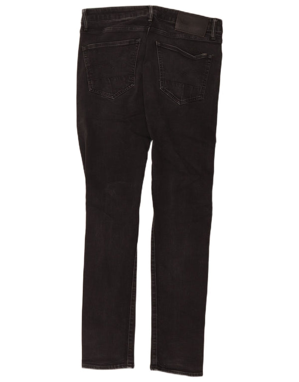 G-Star Masculino 3301 Slim Jeans W32 L34 Algodão Preto