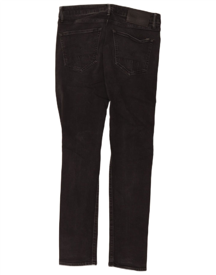 G-Star Masculino 3301 Slim Jeans W32 L34 Algodão Preto