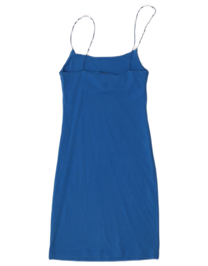 Vestido de verão feminino Zara Reino Unido 12 azul médio