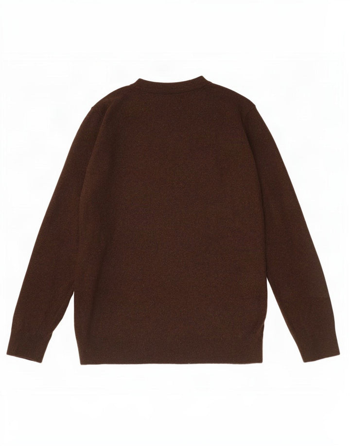 Suéter Zara masculino com gola redonda XL marrom viscose