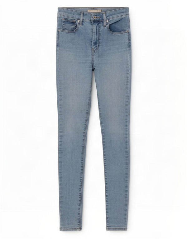Calça jeans feminina Levi's Mile High Super Skinny W25 L30 azul algodão