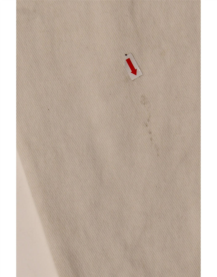 ZARA Jeans femininos desgastados de cintura alta cônicos 13-14 anos W28 L22 branco