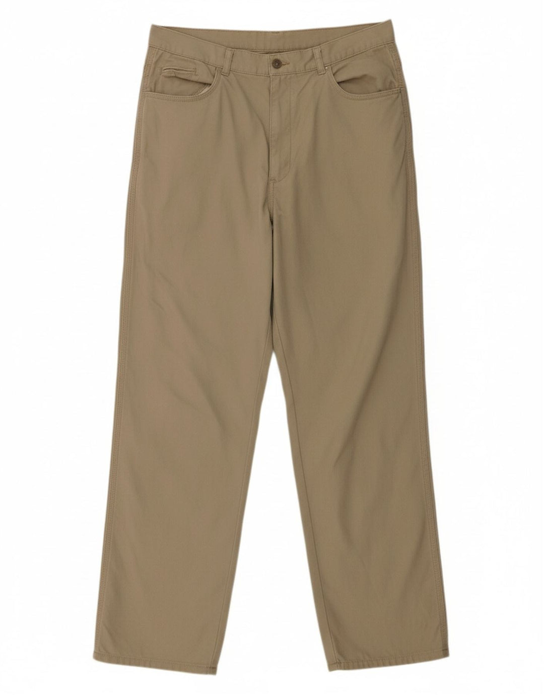 DOCKERS Calça masculina reta casual W33 L32 algodão bege
