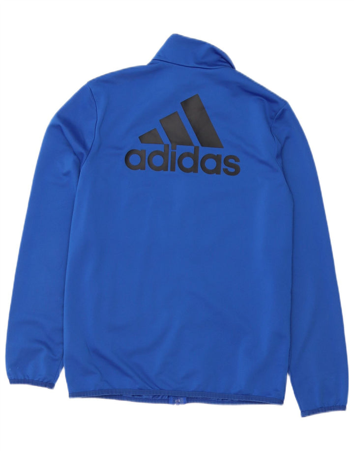 Casaco de treino gráfico Adidas Boys 13-14 anos azul poliéster