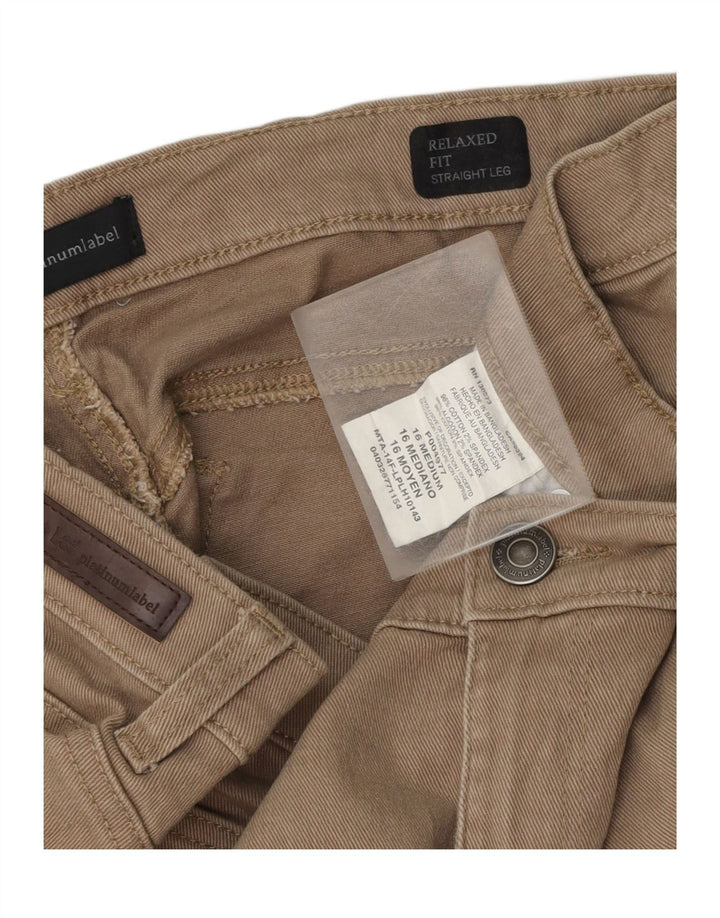 LEE Womens Relaxed Fit Straight Jeans US 16 2XL W38 L30 Beige Cotton Vintage Lee and Second-Hand Lee from Messina Hembry 