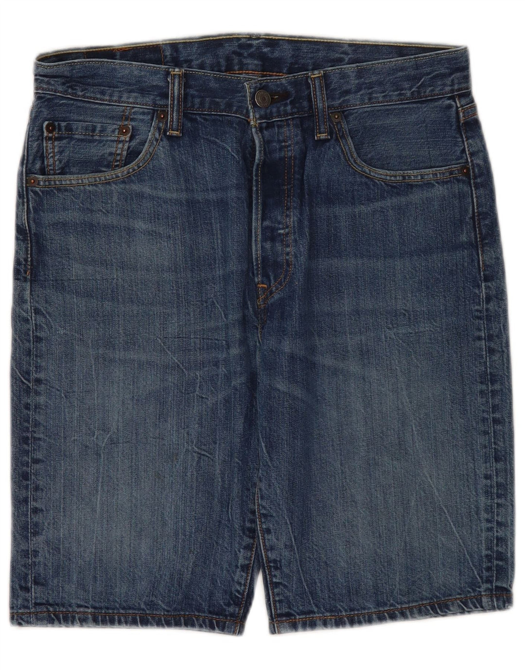 Shorts jeans masculino 501 da Levi's W30 algodão azul médio